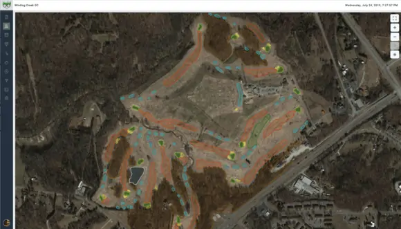 Turf Assistant Mapping Interface showing property layout and area management tools